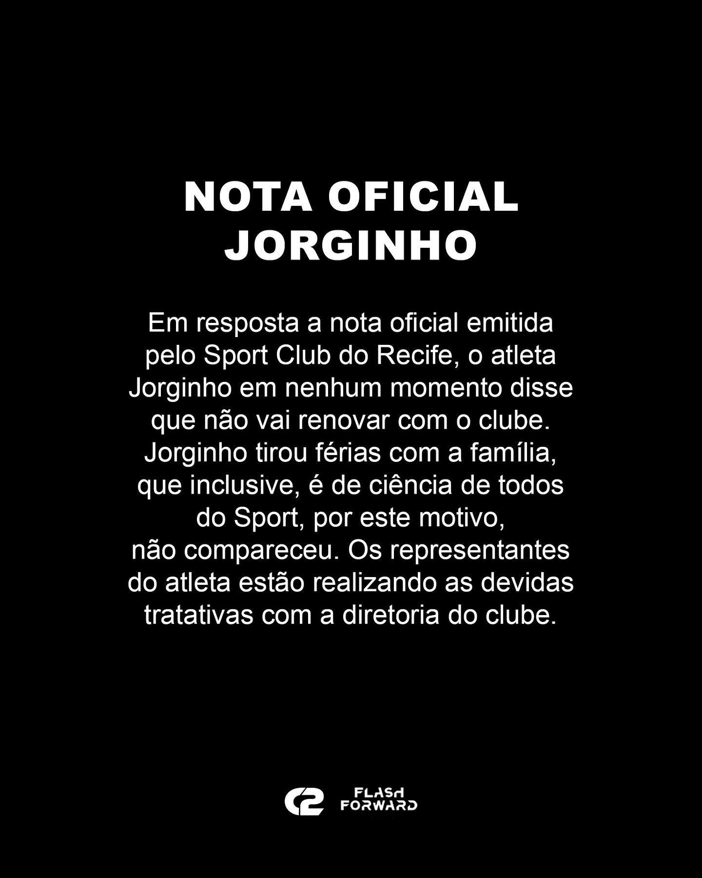 Caso Jorginho Veja Vers Es Do Sport E Do Jogador Sobre A Renova O De