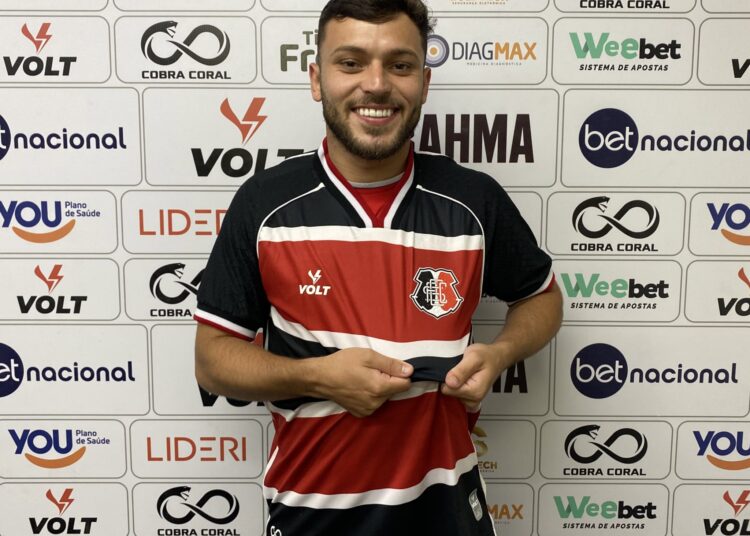 Rian Lopes promete empenho para conquistar o objetivo do Santa Cruz de voltar à Série C