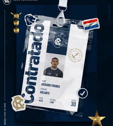 Richard Franco é mais um atleta que deixa o Náutico; volante acerta com o Remo para 2023