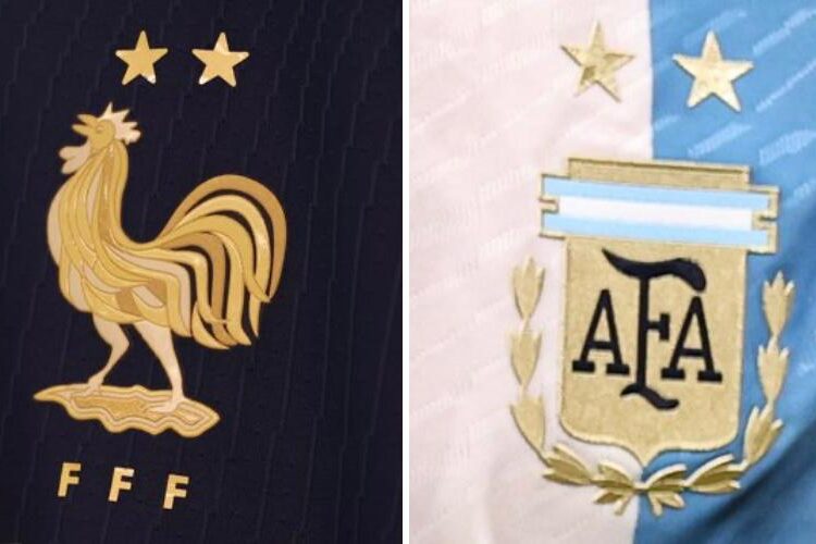 Quem bordará a terceira estrela na camisa, França ou Argentina? 