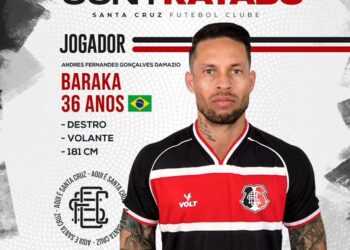 Santa Cruz oficializa a contratação do volante Baraka