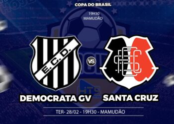 Democrata-GV x Santa Cruz: veja escalações, onde assistir e outros detalhes do jogo pela Copa do Brasil