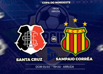 Santa Cruz x Sampaio: veja escalações, onde assistir e mais detalhes do jogo pela Copa do Nordeste