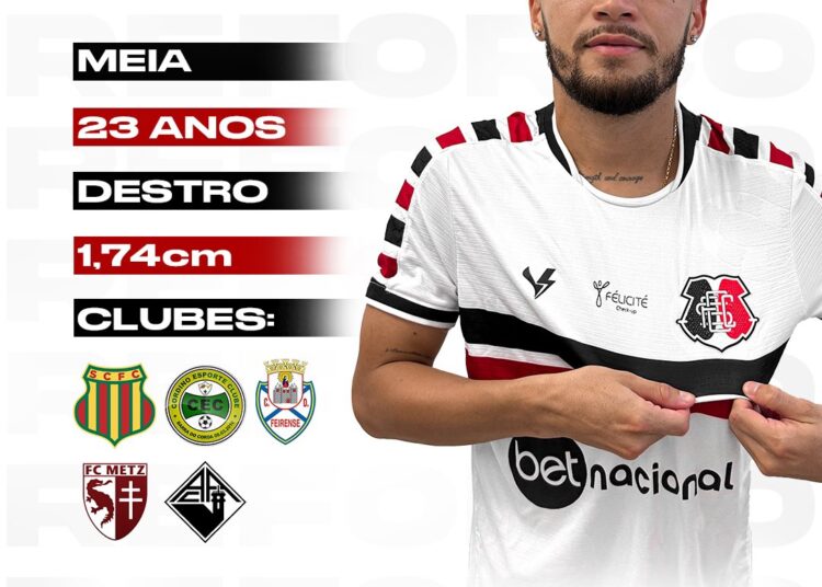 Santa Cruz oficializa a contratação do meia Nadson