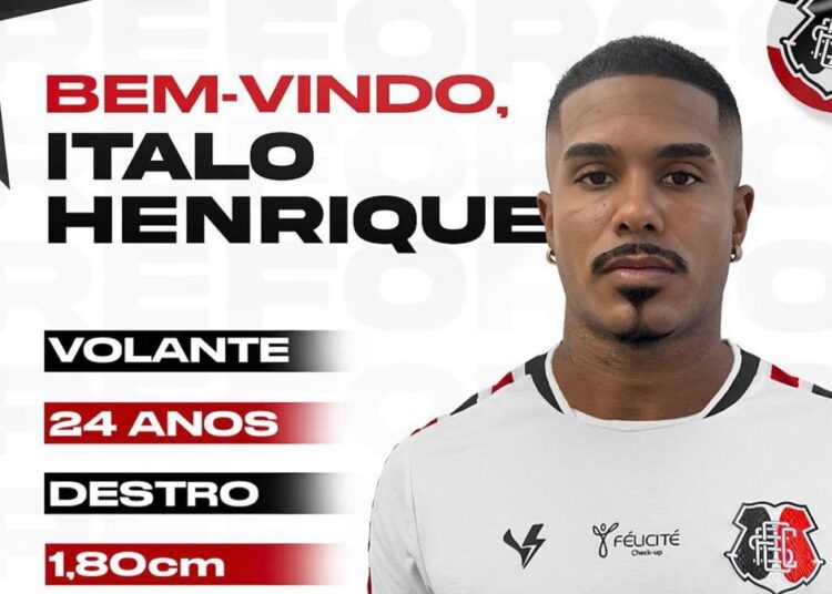 Santa Cruz oficializa retorno do volante Ítalo Henrique