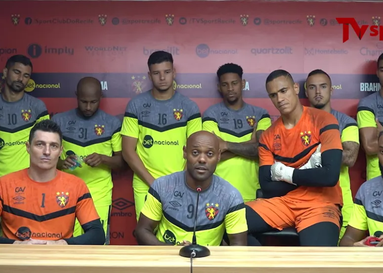 Em pronunciamento, jogadores do Sport pedem o apoio dos torcedores: “Aqueles que não quiserem, fiquem em casa”