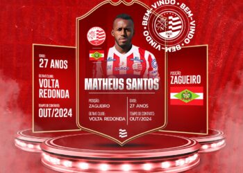 Náutico oficializa a contratação do zagueiro Matheus Santos, ex-Volta Redonda