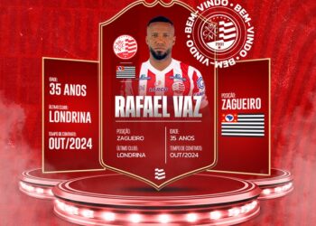 Náutico oficializa a contratação do zagueiro Rafael Vaz, ex-Vasco e Flamengo para 2024