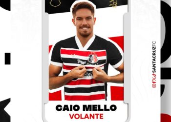 Santa Cruz oficializa contratação do volante Caio Mello