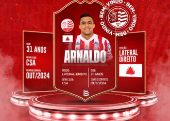 Náutico oficializa a contratação do lateral direito Arnaldo, ex-Botafogo-RJ e CSA