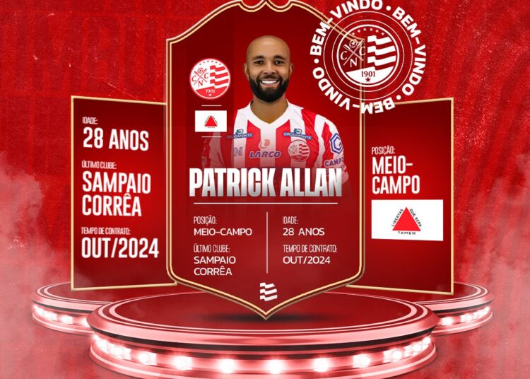 Náutico contrata meia Patrick Allan, ex-Sampaio Corrêa