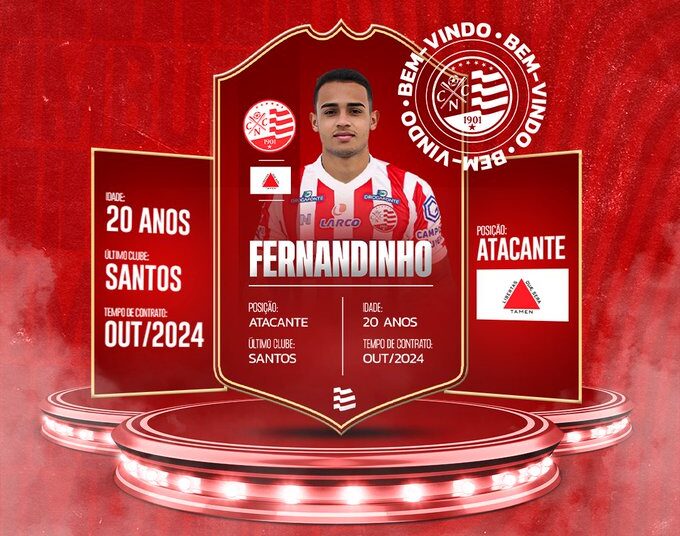 Náutico oficializa contratação do atacante Fernandinho, formado no Santos