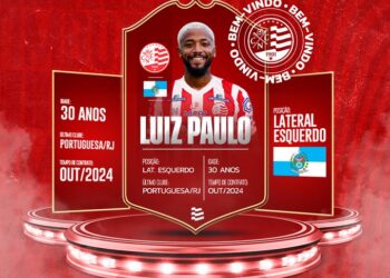 Náutico oficializa contratação do lateral esquerdo Luiz Paulo, ex-Portuguesa/RJ