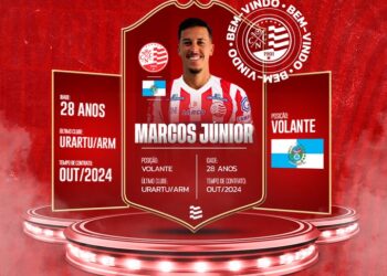 Náutico oficializa contratação do volante Marcos Júnior, ex-Vasco e Urartu da Armênia