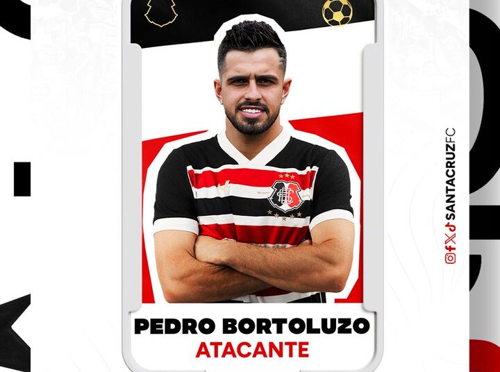 Santa Cruz oficializa contratação do atacante Pedro Bortoluzo, ex-Portuguesa