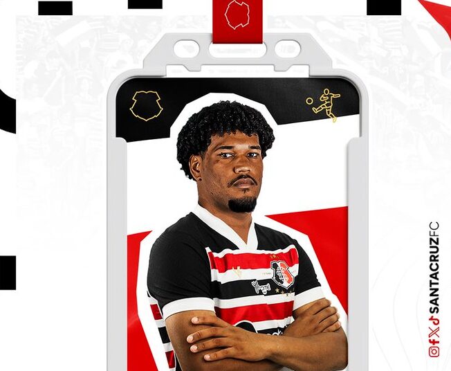 Santa Cruz anuncia contratação do lateral direito Wellisson, formado no Vitória