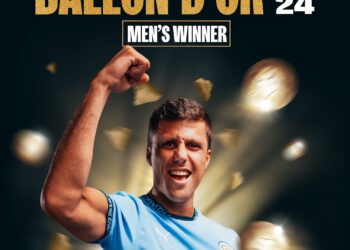 Bola de Ouro: Rodri recebe o prêmio de melhor jogador da temporada