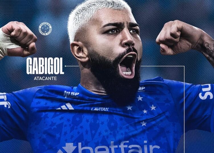 Cruzeiro anuncia a contratação do atacante Gabigol