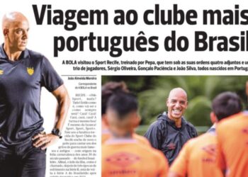 Com comissão técnica e três jogadores lusitanos no elenco, Sport é destaque em jornal esportivo português