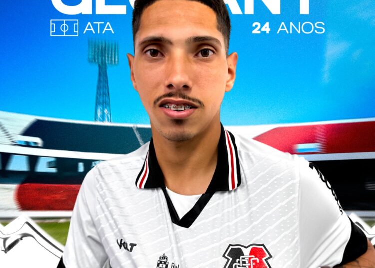 Santa Cruz confirma contratação do atacante Geovany, ex-Marcílio Dias/SC