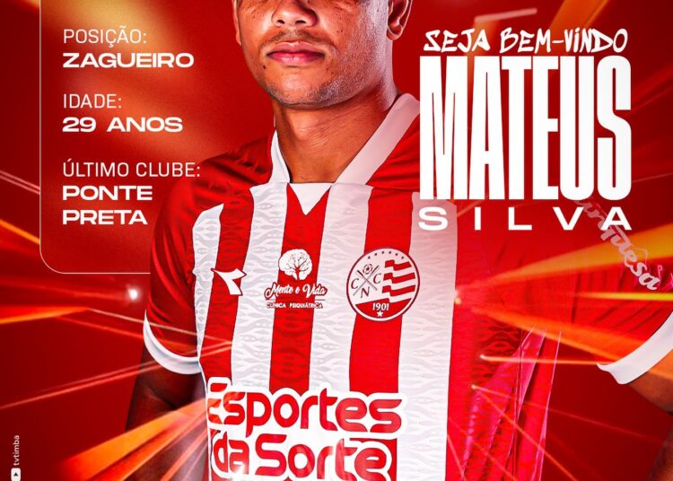 Náutico contrata zagueiro Mateus Silva, ex-Ponte Preta