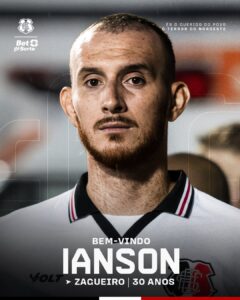 Ianson é o segundo reforço confirmado para o Santa Cruz em 2026. Foto: Divulgação/Santa Cruz