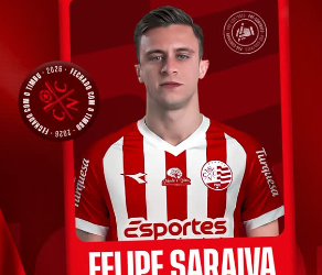 Felipe Saraiva foi anunciado como novo atacante do Náutico.
