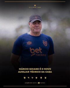 Marcio Goiano é anunciado como novo auxiliar tecnico do Sport